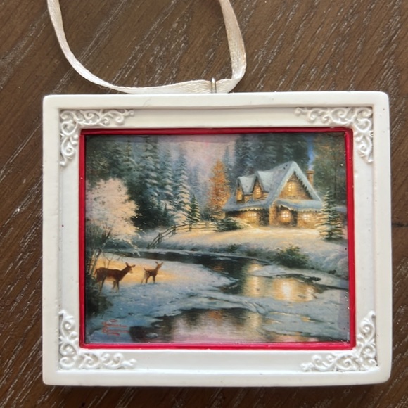 Hallmark Thomas Kincade 2012 Ornament Deer Creek Cottage - Picture 8 of 9